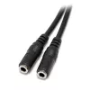 StarTech.com cavo splitter stereo sottile – connettore maschio 3,5 mm su 2x connettore femmina 3,5 mm