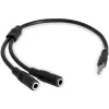 StarTech.com cavo splitter stereo sottile – connettore maschio 3,5 mm su 2x connettore femmina 3,5 mm