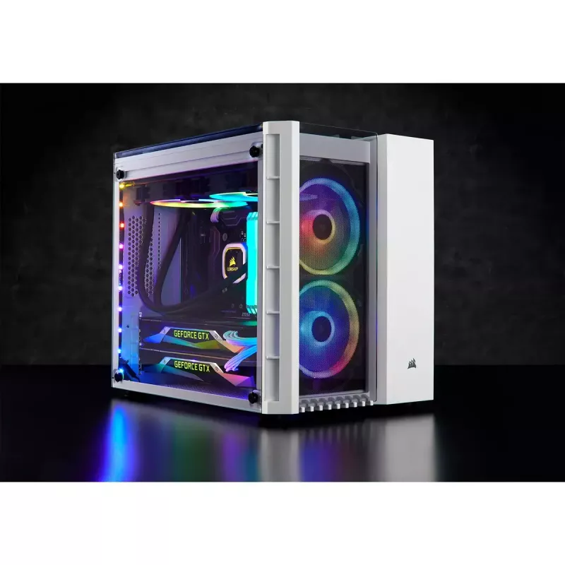 Corsair Crystal 280X Micro ATX Case per PC bianco