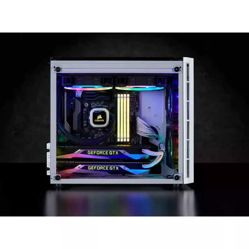 Corsair Crystal 280X Micro ATX Case per PC bianco