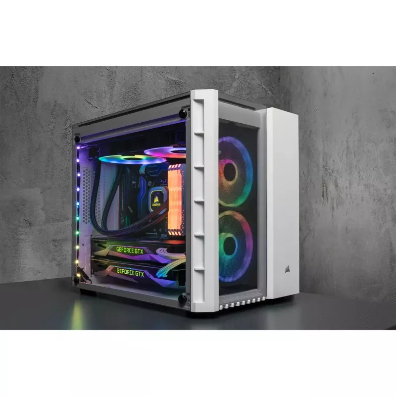Corsair Crystal 280X Micro ATX Case per PC bianco
