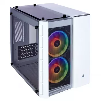 Corsair Crystal 280X Micro ATX Case per PC bianco