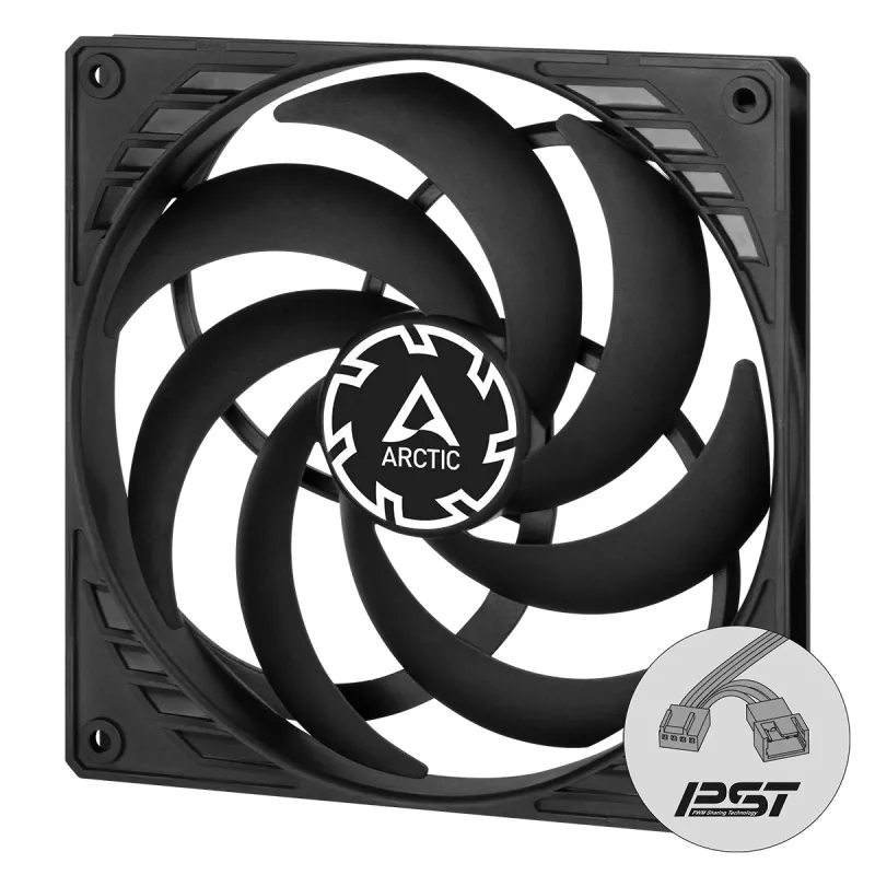 ARCTIC P14 PWM PST ventola sottile 140 mm ottimizzata per la pressione con cavo Y integrato