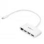 StarTech.com Hub USB-C 3 porte con Gigabit Ethernet – USB-C a 3x USB-A – Hub USB 3.0 – bianco