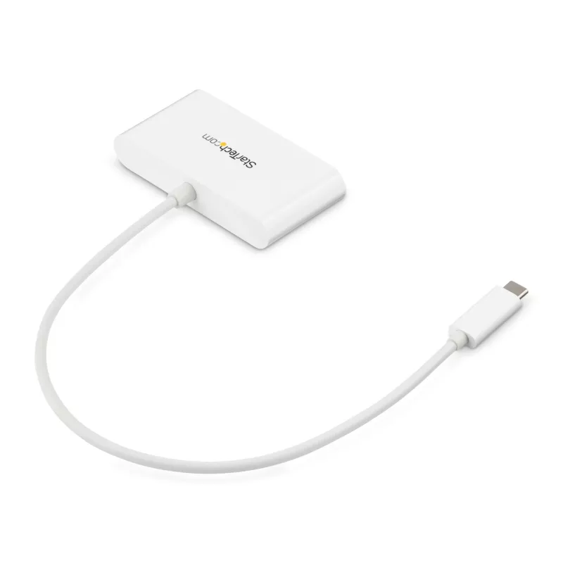 StarTech.com Hub USB-C 3 porte con Gigabit Ethernet – USB-C a 3x USB-A – Hub USB 3.0 – bianco