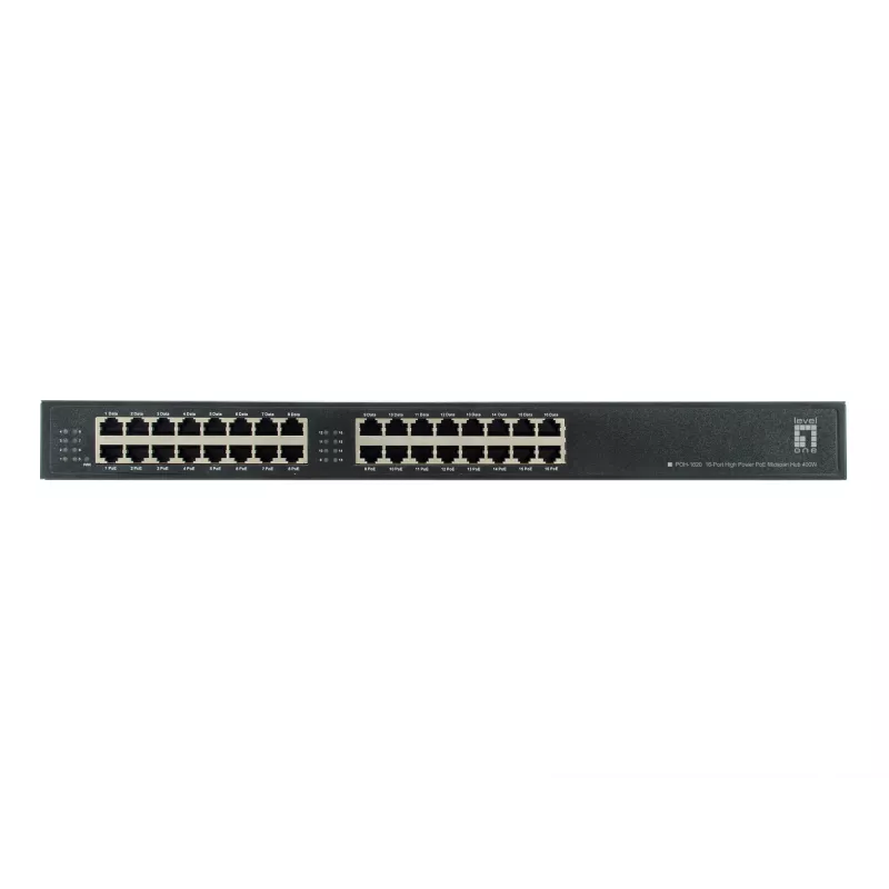 LevelOne POH-1620 Hub midspan PoE high-power 16 porte, 400 W
