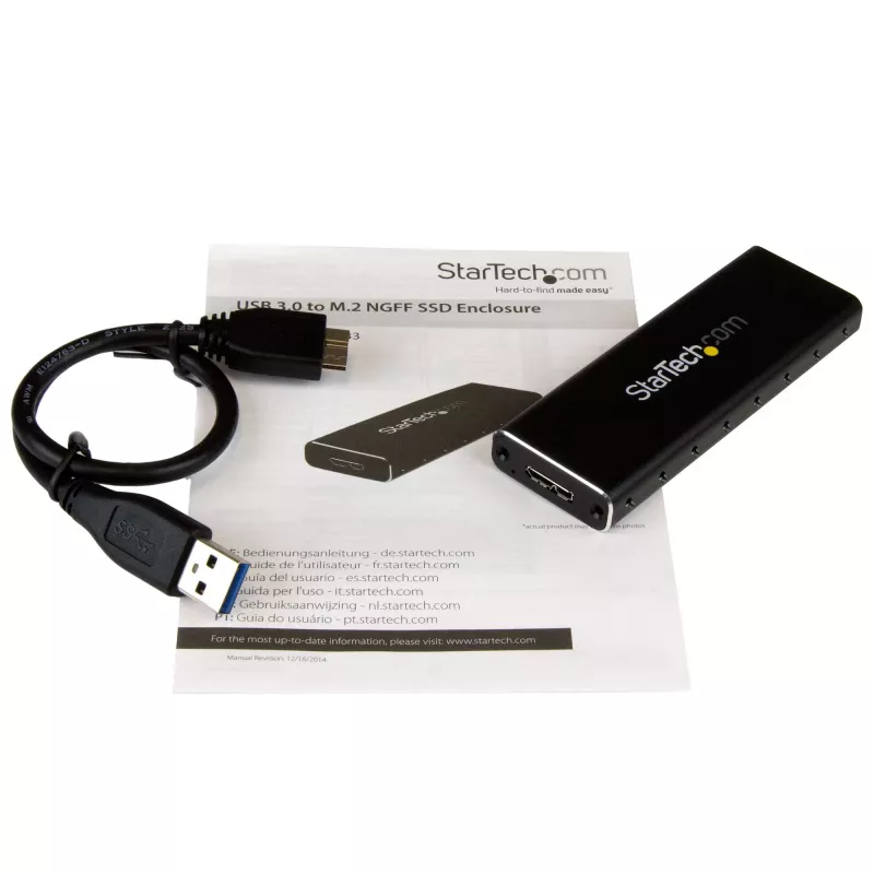 StarTech.com Case per SSD M.2 per SSD M.2 SATA – USB 3.0 (5 Gbit/s) con UASP