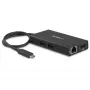 StarTech.com Adattatore multiporta USB-C – docking station da viaggio USB-C con HDMI 4K – Power Delivery pass-through 60 W, GbE, 2 porte hub USB-A 3.0 – dock mini USB Type-C portatile per laptop