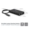 StarTech.com Adattatore multiporta USB-C – docking station da viaggio USB-C con HDMI 4K – Power Delivery pass-through 60 W, GbE, 2 porte hub USB-A 3.0 – dock mini USB Type-C portatile per laptop