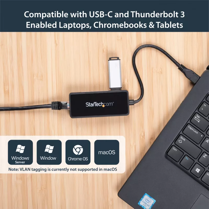 StarTech.com Adattatore di rete USB-C a Gigabit con porta USB 3.0 aggiuntiva