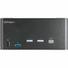 StarTech.com Switch KVM DisplayPort 2 porte triple monitor – 4K 60Hz UHD HDR – KVM DP 1.2 desktop con hub USB 3.0 2 porte (5 Gbit/s) e 4 porte USB 2.0 HID, audio – commutazione hotkey – TAA