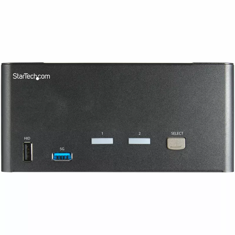 StarTech.com Switch KVM DisplayPort 2 porte triple monitor – 4K 60Hz UHD HDR – KVM DP 1.2 desktop con hub USB 3.0 2 porte (5 Gbit/s) e 4 porte USB 2.0 HID, audio – commutazione hotkey – TAA