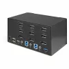 StarTech.com Switch KVM DisplayPort 2 porte triple monitor – 4K 60Hz UHD HDR – KVM DP 1.2 desktop con hub USB 3.0 2 porte (5 Gbit/s) e 4 porte USB 2.0 HID, audio – commutazione hotkey – TAA