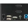 StarTech.com Switch KVM DisplayPort 2 porte triple monitor – 4K 60Hz UHD HDR – KVM DP 1.2 desktop con hub USB 3.0 2 porte (5 Gbit/s) e 4 porte USB 2.0 HID, audio – commutazione hotkey – TAA