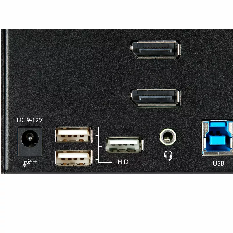 StarTech.com Switch KVM DisplayPort 2 porte triple monitor – 4K 60Hz UHD HDR – KVM DP 1.2 desktop con hub USB 3.0 2 porte (5 Gbit/s) e 4 porte USB 2.0 HID, audio – commutazione hotkey – TAA