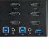 StarTech.com Switch KVM DisplayPort 2 porte triple monitor – 4K 60Hz UHD HDR – KVM DP 1.2 desktop con hub USB 3.0 2 porte (5 Gbit/s) e 4 porte USB 2.0 HID, audio – commutazione hotkey – TAA
