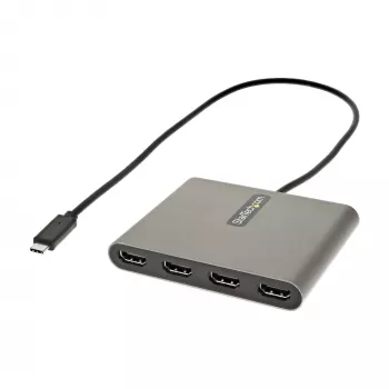 StarTech.com Adattatore USB-C a quad HDMI, convertitore USB-C a 4x monitor HDMI per Windows (nessun supporto per macOS/ChromeOS/Linux) - TAA