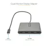 StarTech.com Adattatore USB-C a quad HDMI, convertitore USB-C a 4x monitor HDMI per Windows (nessun supporto per macOS/ChromeOS/Linux) - TAA