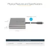 StarTech.com Adattatore USB-C a quad HDMI, convertitore USB-C a 4x monitor HDMI per Windows (nessun supporto per macOS/ChromeOS/Linux) - TAA