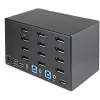 StarTech.com Switch KVM DisplayPort 2 porte quad monitor – 4K 60Hz UHD HDR – KVM DP 1.2 4K desktop con hub USB 3.0 2 porte (5 Gbit/s) e 4 porte USB 2.0 HID, audio – commutazione hotkey – TAA