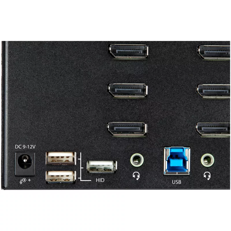 StarTech.com Switch KVM DisplayPort 2 porte quad monitor – 4K 60Hz UHD HDR – KVM DP 1.2 4K desktop con hub USB 3.0 2 porte (5 Gbit/s) e 4 porte USB 2.0 HID, audio – commutazione hotkey – TAA