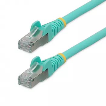 StarTech.com Cavo Ethernet CAT6a 1m - aqua - Low Smoke Zero Halogen (LSZH) - 10GbE 500MHz 100W PoE++ RJ-45 con protezione linguetta e scarico di trazione cavo patch di rete S/FTP
