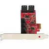 StarTech.com Scheda SATA PCIe - scheda di espansione PCIe SATA 10 porte - 6 Gbit/s - profilo low/full - connettori SATA impilati - ASM1062 non-RAID - convertitore/adattatore PCI Express a SATA