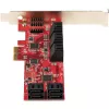 StarTech.com Scheda SATA PCIe - scheda di espansione PCIe SATA 10 porte - 6 Gbit/s - profilo low/full - connettori SATA impilati - ASM1062 non-RAID - convertitore/adattatore PCI Express a SATA