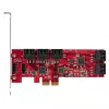 StarTech.com Scheda SATA PCIe - scheda di espansione PCIe SATA 10 porte - 6 Gbit/s - profilo low/full - connettori SATA impilati - ASM1062 non-RAID - convertitore/adattatore PCI Express a SATA