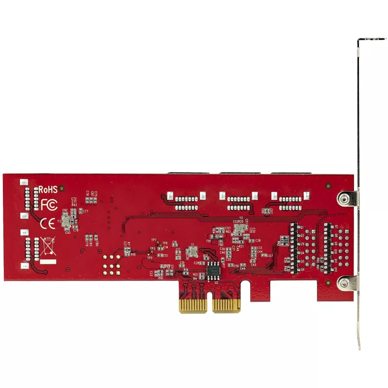 StarTech.com Scheda SATA PCIe - scheda di espansione PCIe SATA 10 porte - 6 Gbit/s - profilo low/full - connettori SATA impilati - ASM1062 non-RAID - convertitore/adattatore PCI Express a SATA