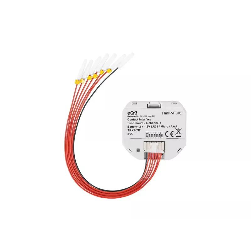 Homematic IP HmIP-FCI6 Interfaccia di contatto da incasso, 6 canali, 868 MHz