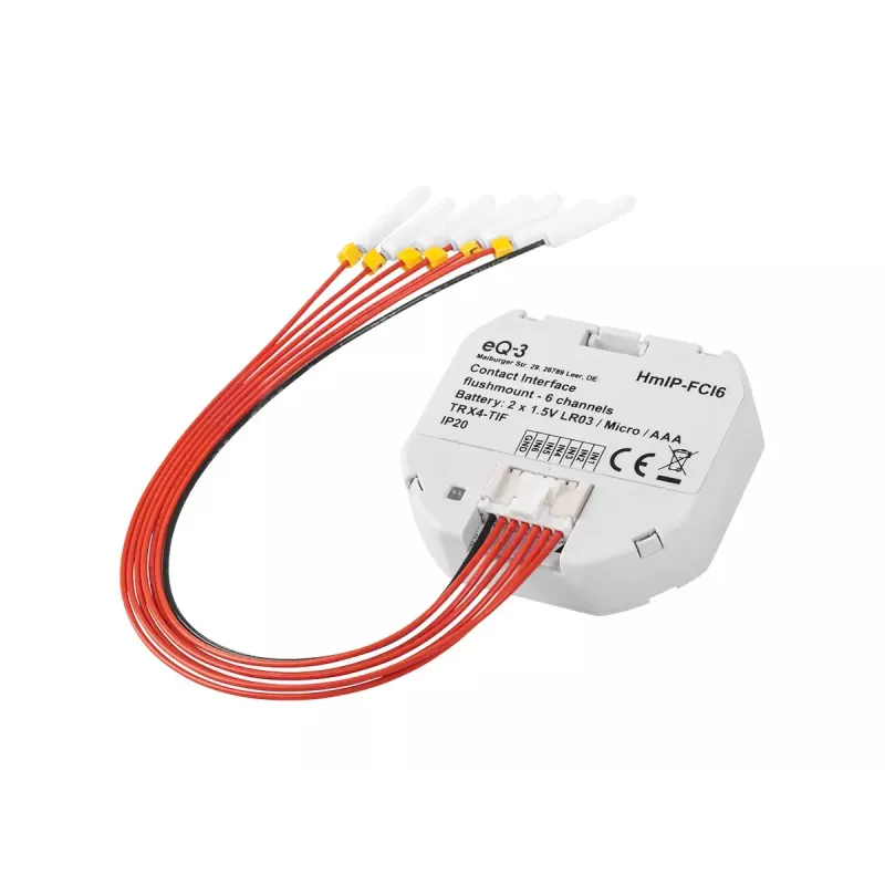Homematic IP HmIP-FCI6 Interfaccia di contatto da incasso, 6 canali, 868 MHz