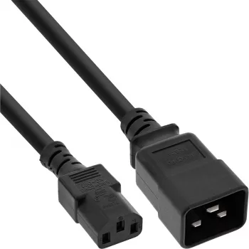 InLine cavo adattatore di alimentazione, IEC-60320 C20 su C13, 3x1,5 mm², max. 10 A, 1 m