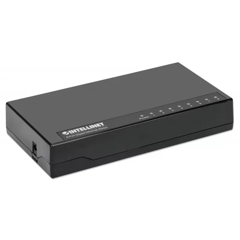 Intellinet switch Gigabit Ethernet a 8 porte, formato desktop, plastica, IEEE 802.3az (Energy Efficient Ethernet), nero