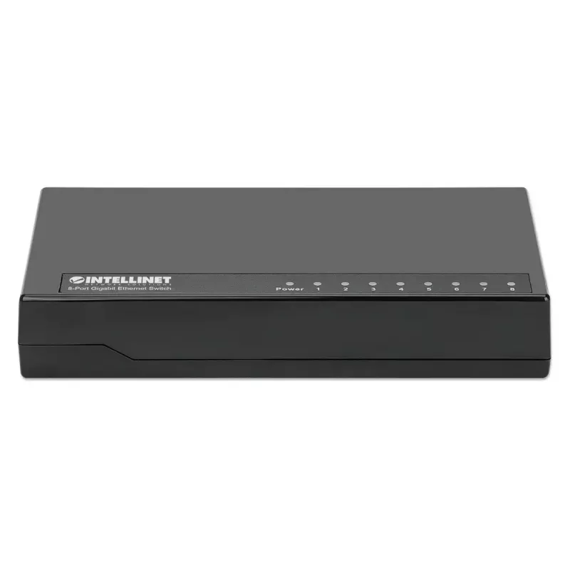 Intellinet switch Gigabit Ethernet a 8 porte, formato desktop, plastica, IEEE 802.3az (Energy Efficient Ethernet), nero