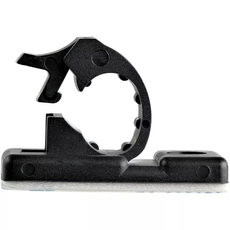 StarTech.com 100 clip adesivi per gestione cavi nero – organizzatore per cavi di rete/Ethernet/da scrivania/computer – supporto adesivo per cavi/fili – clip autoadesiva in nylon UL/94V-2 verificata antincendio