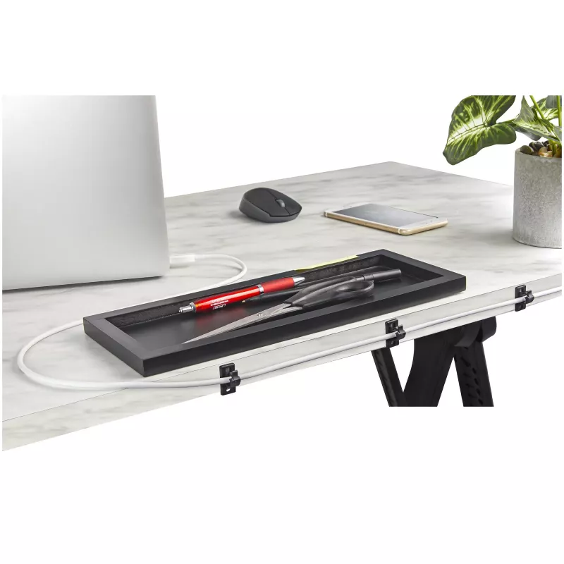 StarTech.com 100 clip adesivi per gestione cavi nero – organizzatore per cavi di rete/Ethernet/da scrivania/computer – supporto adesivo per cavi/fili – clip autoadesiva in nylon UL/94V-2 verificata antincendio