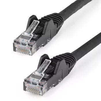 StarTech.com cavo Ethernet CAT6 1m – LSZH (a bassa emissione di fumi, senza alogeni) – 10 Gigabit 250 MHz 100W PoE RJ45 10GbE UTP cavo patch di rete con protezione anti-piega e scarico di trazione – nero, CAT 6, ETL verificato, 24AWG