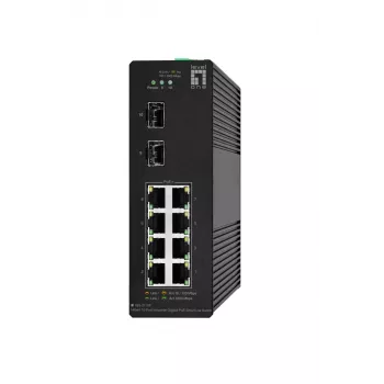 Switch managed LevelOne Hilbert 10 porte Industrial Gigabit PoE Smart Lite Switch