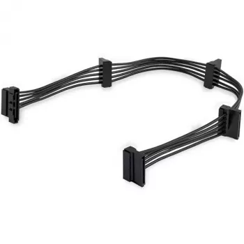 StarTech.com cavo adattatore splitter di alimentazione SATA 4x, SATA 15 pin, 4 x SATA, 0,4 m, connettore maschio, connettore femmina, nero