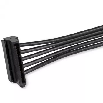 StarTech.com cavo adattatore splitter di alimentazione SATA 4x, SATA 15 pin, 4 x SATA, 0,4 m, connettore maschio, connettore femmina, nero