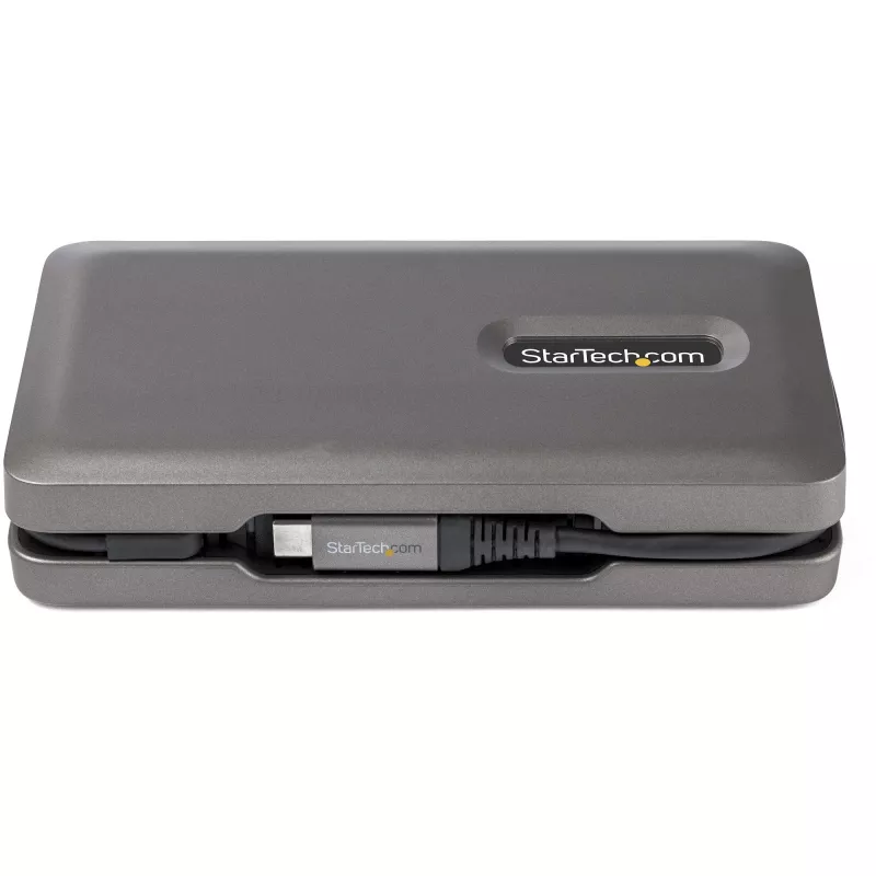 StarTech.com adattatore multiporta USB-C – USB-C su 4K 60 Hz HDMI 2.0 – hub USB a 2 porte 10 Gbit/s – 100 W Power Delivery Pass-Through – GbE – SD/MicroSD – mini dock USB Type-C – cavo 25 cm