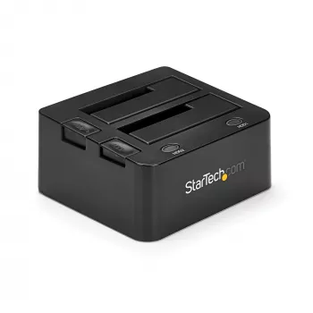 Docking station per dischi rigidi StarTech.com dual-bay USB 3.0 su SATA, dock USB per dischi rigidi, docking station esterna 2,5/3,5 pollici SATA I/II/III SSD/HDD, alloggiamento hot-swap, caricamento dall'alto