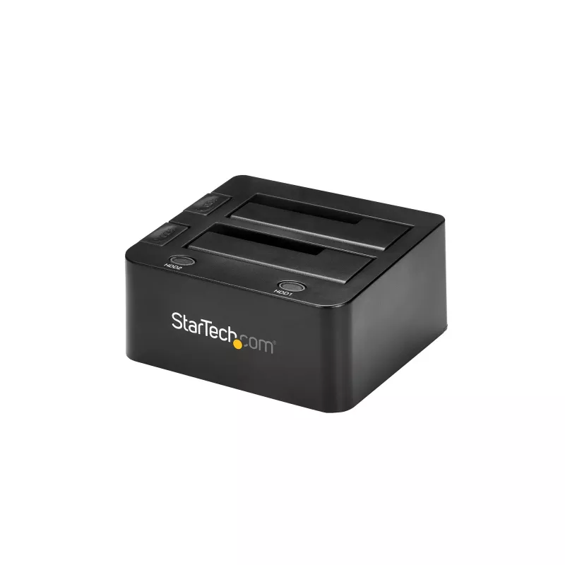 Docking station per dischi rigidi StarTech.com dual-bay USB 3.0 su SATA, dock USB per dischi rigidi, docking station esterna 2,5/3,5 pollici SATA I/II/III SSD/HDD, alloggiamento hot-swap, caricamento dall'alto
