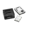 Docking station per dischi rigidi StarTech.com dual-bay USB 3.0 su SATA, dock USB per dischi rigidi, docking station esterna 2,5/3,5 pollici SATA I/II/III SSD/HDD, alloggiamento hot-swap, caricamento dall'alto