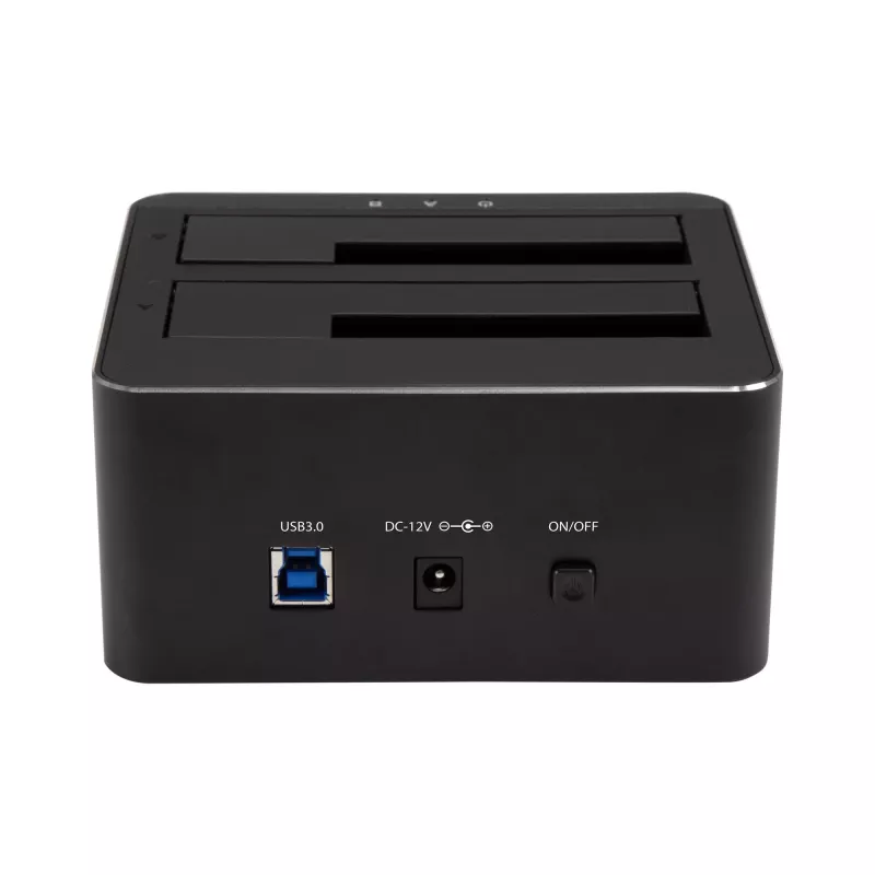 Docking station per dischi rigidi StarTech.com dual-bay USB 3.0 su SATA, dock USB per dischi rigidi, docking station esterna 2,5/3,5 pollici SATA I/II/III SSD/HDD, alloggiamento hot-swap, caricamento dall'alto