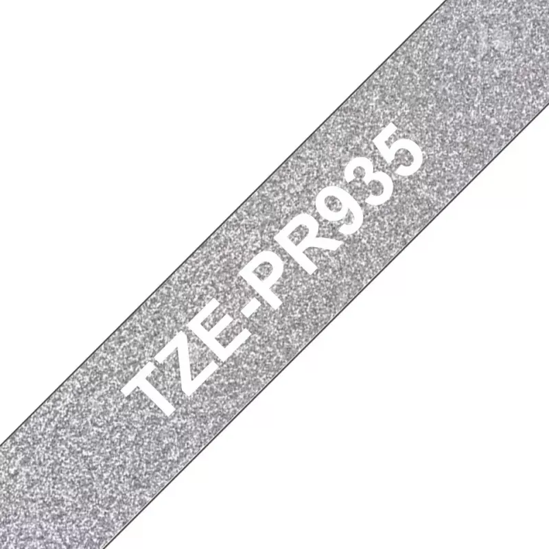 Nastro per etichettatura Brother TZE-PR935 bianco su argento