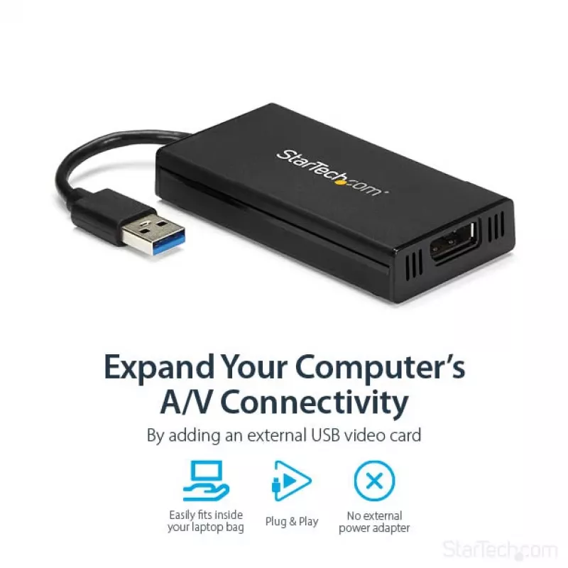 Adattatore StarTech.com USB 3.0 a DisplayPort - certificato DisplayLink - 4K 30Hz
