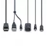 Switch KVM StarTech.com 2 porte ibrido USB-C DisplayPort con cavi, 4K 60Hz, switch KVM compatto con cavi host USB-A/DisplayPort/audio da 1,8 m e USB-C da 1,2 m integrati, alimentato dal bus - pulsante telecomando/commutazione hotkey