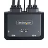 Switch KVM StarTech.com 2 porte ibrido USB-C DisplayPort con cavi, 4K 60Hz, switch KVM compatto con cavi host USB-A/DisplayPort/audio da 1,8 m e USB-C da 1,2 m integrati, alimentato dal bus - pulsante telecomando/commutazione hotkey